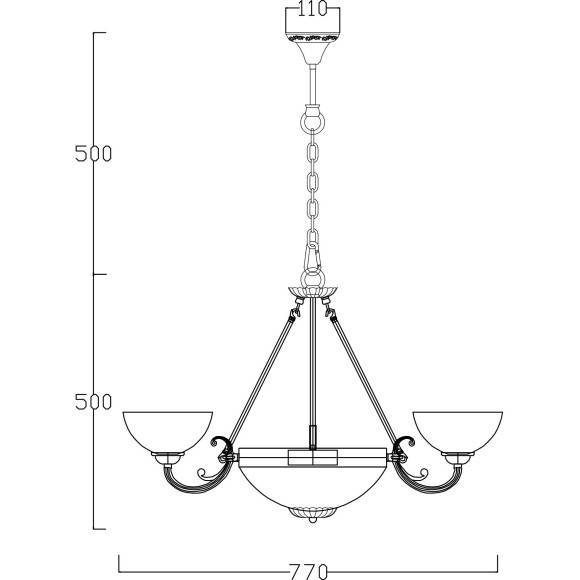Люстра подвесная Freya FR2012-PL-09-BZ Herbert под лампы 9xE27 60W