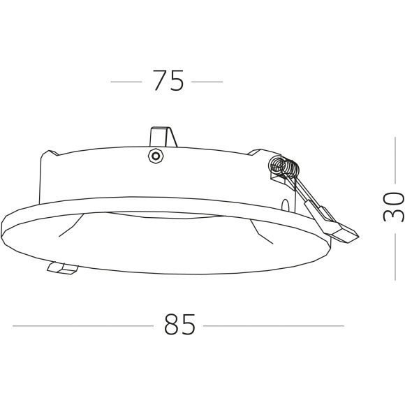 ST263.408.01 Черный матовый встраиваемый спот под лампу GU10 1*50W (без патрона в комплекте)