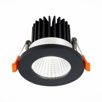 ST704.438.10 Св-к встр. Черный LED 1*10W 3000K 900Lm Ra90 38° IP20 D80xH60 170-240V Встраиваемые светильники
