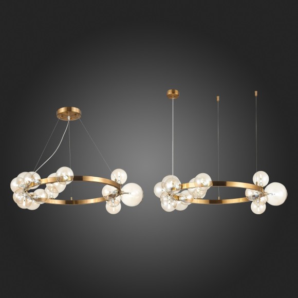 SL1165.303.15 Светильник подвесной ST-Luce Бронза/Коньячный G4 15*5W NECTON SL1165.303.15 Светильник подвесной ST-Luce Бронза/Коньячный G4 15*5W NECTON