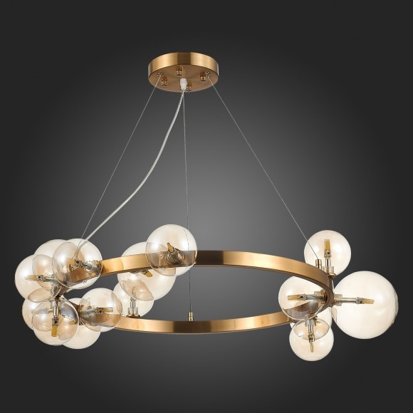 SL1165.303.15 Светильник подвесной ST-Luce Бронза/Коньячный G4 15*5W NECTON SL1165.303.15 Светильник подвесной ST-Luce Бронза/Коньячный G4 15*5W NECTON