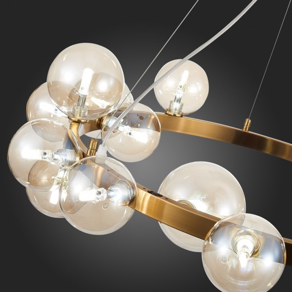 SL1165.303.15 Светильник подвесной ST-Luce Бронза/Коньячный G4 15*5W NECTON SL1165.303.15 Светильник подвесной ST-Luce Бронза/Коньячный G4 15*5W NECTON