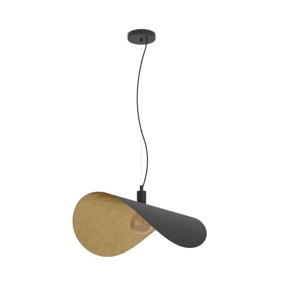 390429 SACEDA Светодиодный подвес 1xE27 60Вт сталь черный золотой