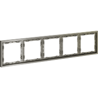 VLS100504 Рамка пластиковая для электрических изделий шелкового цвета VOLTUM серии S70 на 5 постов (шелк)