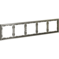 VLS100504 Рамка пластиковая для электрических изделий шелкового цвета VOLTUM серии S70 на 5 постов (шелк)