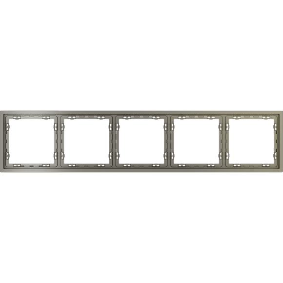 VLS100504 Рамка пластиковая для электрических изделий шелкового цвета VOLTUM серии S70 на 5 постов (шелк)