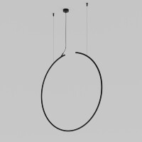 Maytoni ARITY TRX233-RV-D800-B Черный подвесной вертикальный шинопровод-кольцо диаметром 80см, предустановленный электрический кабель длиной 3м, два подвесных стальных троса 3м в комплекте