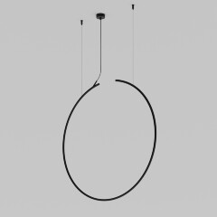 Maytoni ARITY TRX233-RV-D800-B Черный подвесной вертикальный шинопровод-кольцо диаметром 80см, предустановленный электрический кабель длиной 3м, два подвесных стальных троса 3м в комплекте