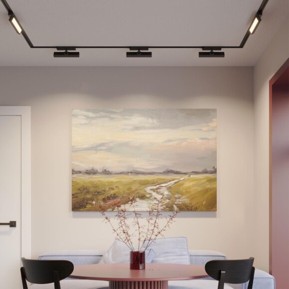 Novotech STRATUS 359771 Черный однофазный двужильный трековый светодиодный светильник, линейный 20см, поворотный, CCT перекл. цветовой температуры, LED 12Вт 797Лм 2700;3200;4000К CRI90 105° IP20 220В, коэф. пульсации < 1%