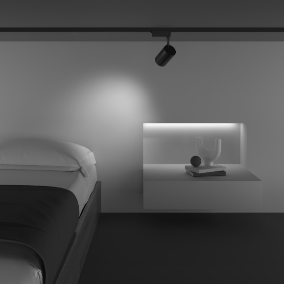 Однофазный двужильный светодиодный трековый светильник Maytoni Unity TR003-1-10W3K-M-B Vuoro 3000К 824Лм CRI90+ 36° 10Вт