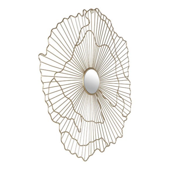 425032 ESASHI Зеркало декоративное в стиле Ар-деко золотое металл сталь зеркальное стекло L650 H590