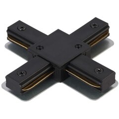 Х-образный соединитель для накладных однофазных шинопроводов Crystal Lux CLT 0.211 09 BL