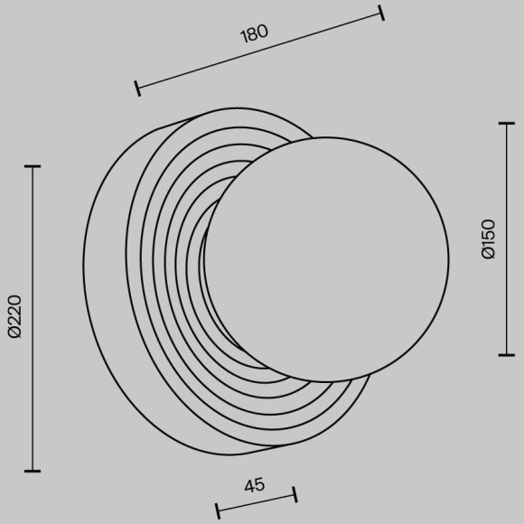 Настенный светильник (бра) Maytoni MOD403WL-01BG