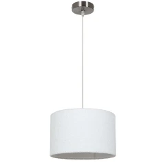 Arte Lamp CHARLIE A5071SP-1SS Подвесной светильник с плафоном из искусственной шерсти и основанием из натурального дерева, диаметр плафона 35см, общая макс. высота 105см, лампа Е27 1шт макс 40Вт 220В