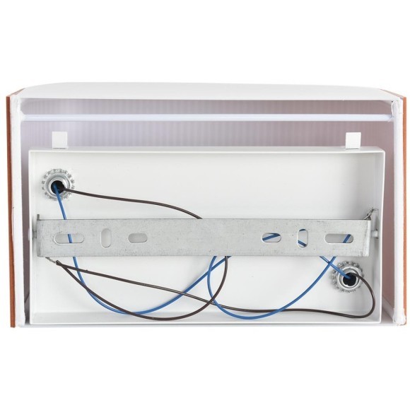 8329/2W Настенный светильник шириной 20см с текстильным плафоном кирпичного цвета под лампы E14 2*40W 220V Lumion GOFERA