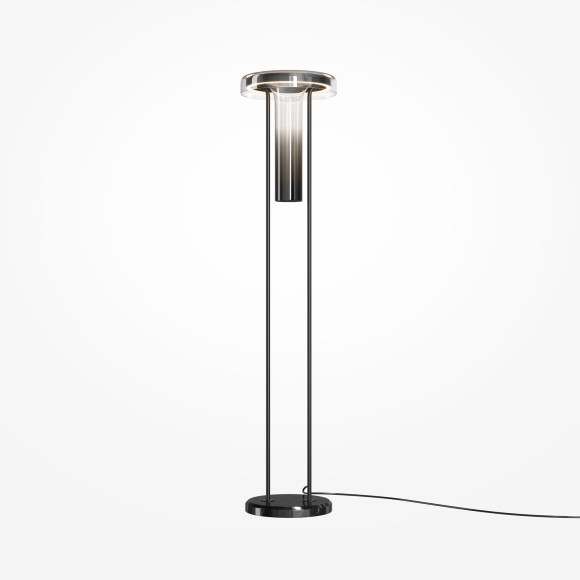 Напольный светильник (торшер) с дымчатым стеклянным плафоном Maytoni MOD463FL-L24B3K