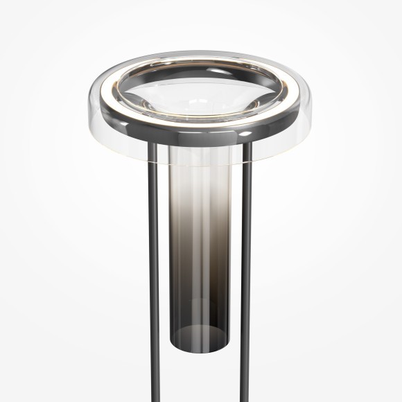 Напольный светильник (торшер) с дымчатым стеклянным плафоном Maytoni MOD463FL-L24B3K