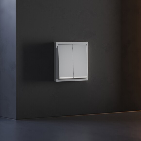 VLS000416 Клавиши серого цвета для выключателя и переключателя двухклавишного с подсветкой VOLTUM S70 (серый)