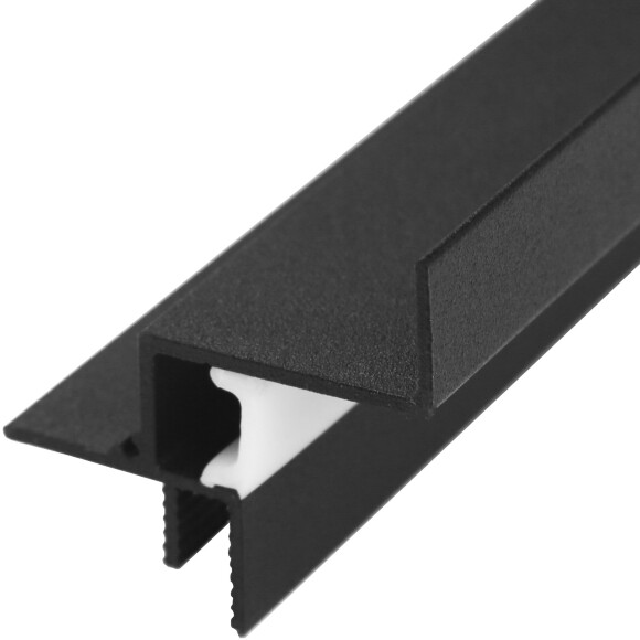 ST Luce ST037.429.01 Парящий профиль для ГКЛ потолка, черный алюминиевый, 2000x43x46мм под светодиодную ленту, скрытый монтаж световой линии
