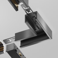 Maytoni Exility-X TRA239CL-41B Готовый угловой черный горизонтальный 90° соединитель накладных и подвесных шинопроводов (треков) серии Exility-X, 50x50x14.5мм