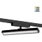 Novotech STRATUS 359778 Черный однофазный трехжильный трековый светодиодный светильник, линейный 30см, поворотный, CCT перекл. цветовой температуры, LED 18Вт 1080Лм 2700;3200;4000К CRI90 105° IP20 220В, коэф. пульсации < 1%