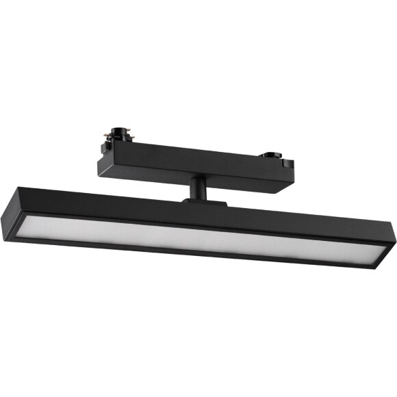 Novotech STRATUS 359778 Черный однофазный трехжильный трековый светодиодный светильник, линейный 30см, поворотный, CCT перекл. цветовой температуры, LED 18Вт 1080Лм 2700;3200;4000К CRI90 105° IP20 220В, коэф. пульсации < 1%