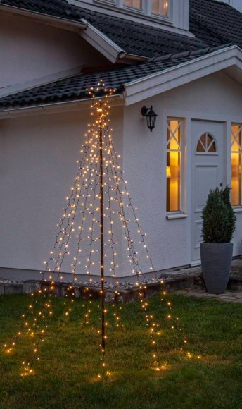 411172 SPIKY Светодиодная ель уличная IP44 металл черный