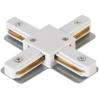 Х-образный соединитель для накладных однофазных шинопроводов Crystal Lux CLT 0.211 09 WH
