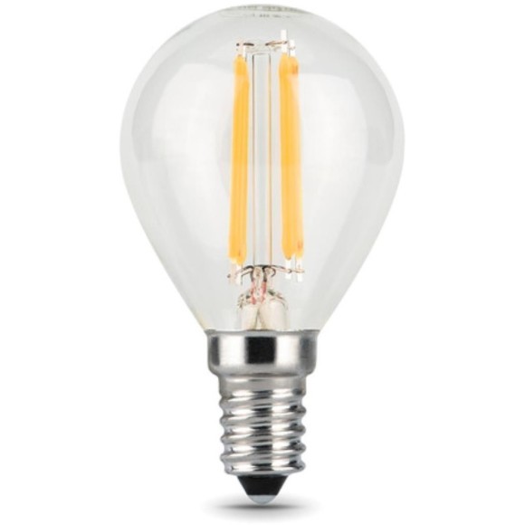 105801207-S Лампа Gauss Filament Шар 7W 580lm 4100К Е14 шаг. диммирование LED 1/10/50