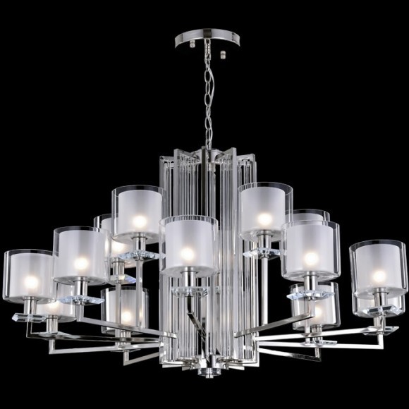 Люстра Crystal Lux NICOLAS SP-PL10+5 NICKEL/WHITE Люстра Crystal Lux NICOLAS SP-PL10+5 NICKEL/WHITE