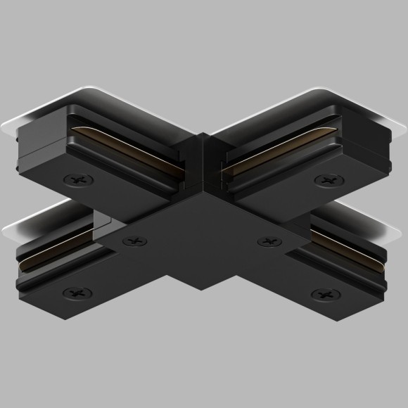 Х-образный соединитель для накладных однофазных шинопроводов Denkirs TR1104-BK