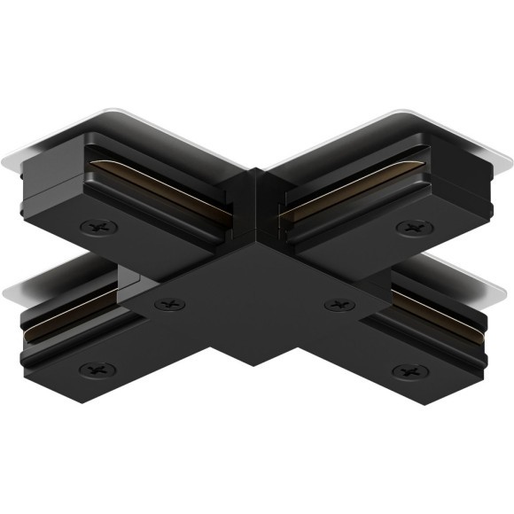 Х-образный соединитель для накладных однофазных шинопроводов Denkirs TR1104-BK