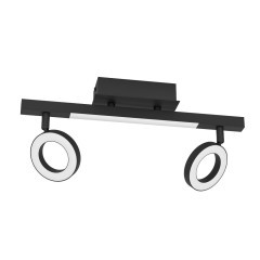 900514 Спот CARDILLIO 2, LED 2X3,2W, 800lm, LED 1X3,3W, 360lm, L385, B85, H175, сталь, черный/пластик, матовый