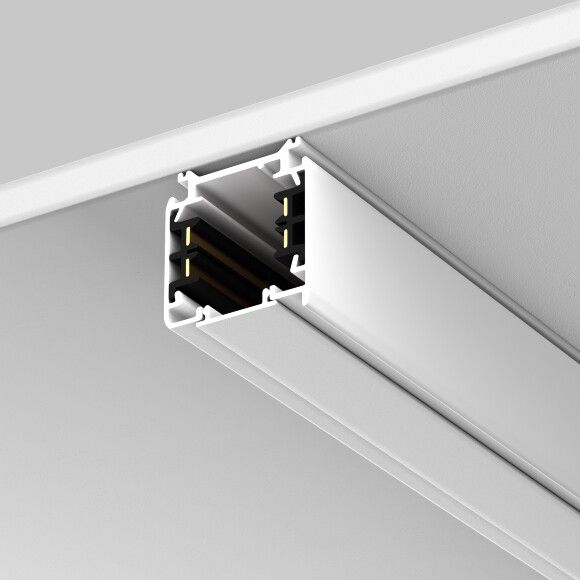 Maytoni Unity TRA001DO-1W Декоративная белая заглушки лицевой части для однофазного двужильного или трехфазного шинопровода, длина 1м, пластик