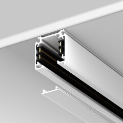 Maytoni Unity TRA001DO-1W Декоративная белая заглушки лицевой части для однофазного двужильного или трехфазного шинопровода, длина 1м, пластик