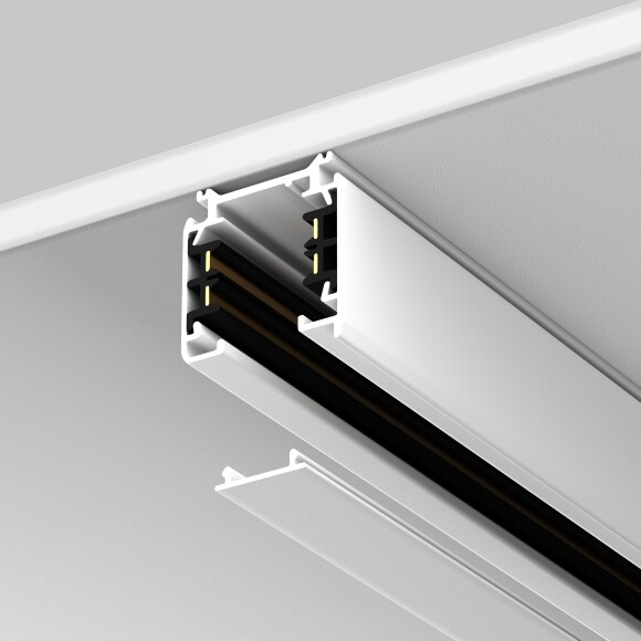 Maytoni Unity TRA001DO-1W Декоративная белая заглушки лицевой части для однофазного двужильного или трехфазного шинопровода, длина 1м, пластик