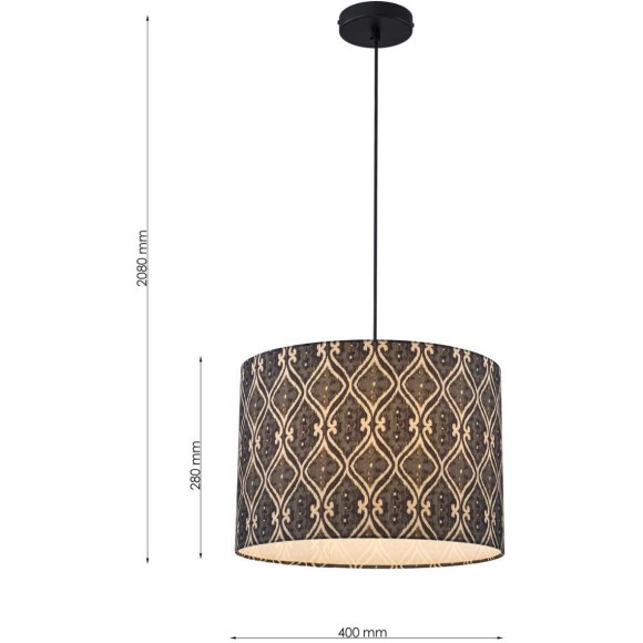 4766-1P, подвес, D400xH310/2080, 1xE27x40W, excluded