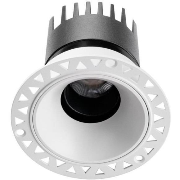 4788-1C Встраиваемый влагозащищенный светодиодный светильник с доп. рамкой под штукатурку, белый, 9Вт 450Лм 3000;4000;6000K CRI90+ 45° IP65