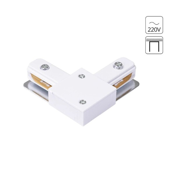 Г-образный соединитель для накладных однофазных шинопроводов Arte Lamp A120233L Г-образный соединитель для накладных однофазных шинопроводов Arte Lamp A120233L