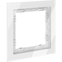 VLS110101 Рамка стеклянная для электрических изделий VOLTUM серии S70 на 1 пост белого цвета из стекла
