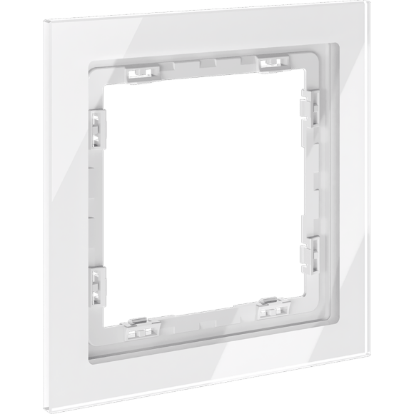 VLS110101 Рамка стеклянная для электрических изделий VOLTUM серии S70 на 1 пост белого цвета из стекла VLS110101 Рамка стеклянная для электрических изделий VOLTUM серии S70 на 1 пост белого цвета из стекла