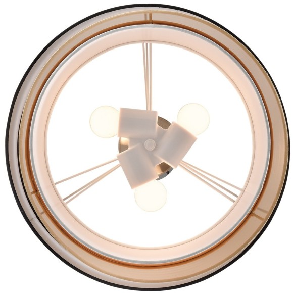 8041/3 MODERNI LN24 никель/черный/золото/белый, металл/текстиль Подвесной светильник Е27 3*60W 220V INDIRA