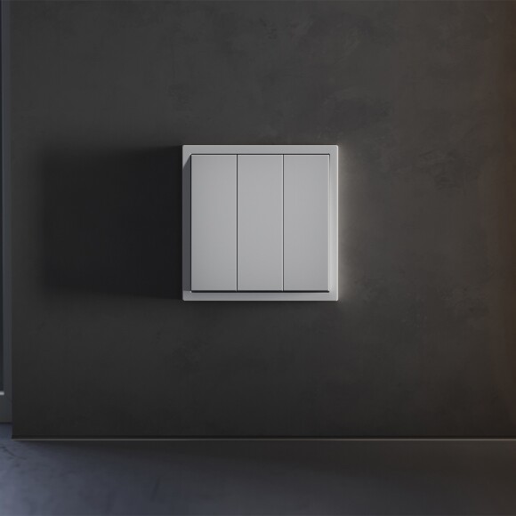 VLS000516 Клавиши для выключателя и переключателя трехклавишного серого цвета VOLTUM S70 (серый)