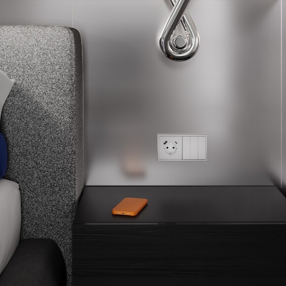 VLS000516 Клавиши для выключателя и переключателя трехклавишного серого цвета VOLTUM S70 (серый)