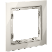 VLS110103 Рамка стеклянная для электрических изделий VOLTUM серии S70 на 1 пост кашемирового цвета из стекла