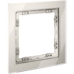 VLS110103 Рамка стеклянная для электрических изделий VOLTUM серии S70 на 1 пост кашемирового цвета из стекла VLS110103 Рамка стеклянная для электрических изделий VOLTUM серии S70 на 1 пост кашемирового цвета из стекла