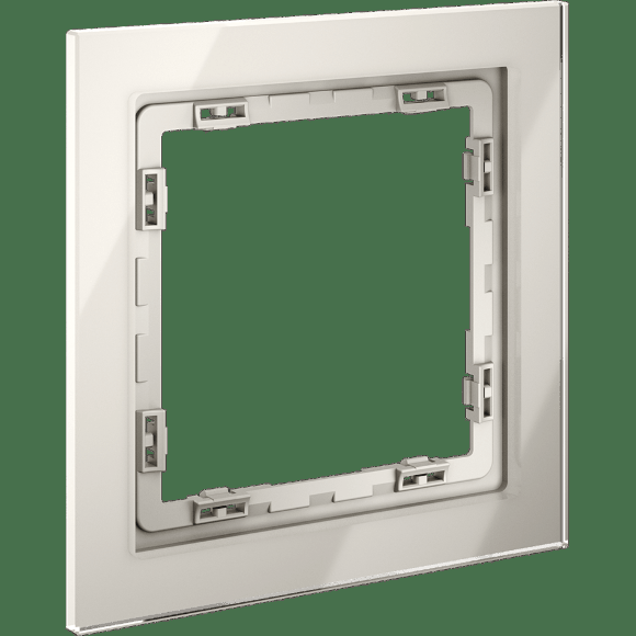 VLS110103 Рамка стеклянная для электрических изделий VOLTUM серии S70 на 1 пост кашемирового цвета из стекла