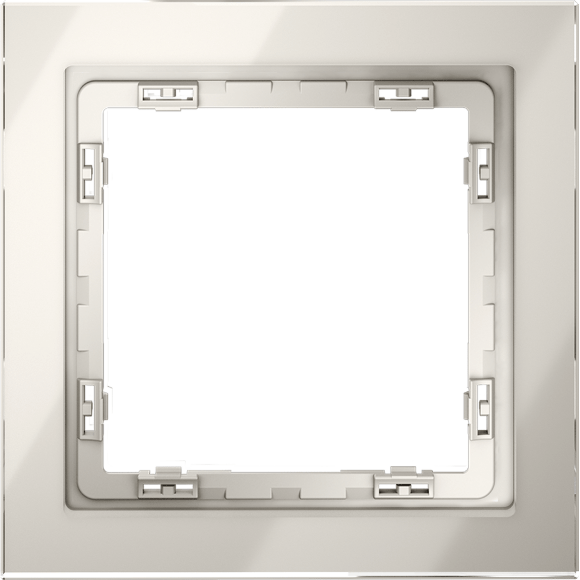 VLS110103 Рамка стеклянная для электрических изделий VOLTUM серии S70 на 1 пост кашемирового цвета из стекла