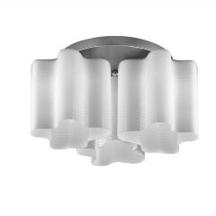 SL117.502.03 Люстра потолочная ST-Luce Серебристый/Белый с полосками E27 3*60W ONDE SL117.502.03 Люстра потолочная ST-Luce Серебристый/Белый с полосками E27 3*60W ONDE