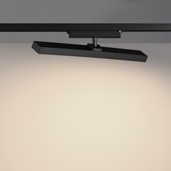 Novotech STRATUS 359779 Черный однофазный трехжильный трековый светодиодный светильник, линейный 40см, поворотный, CCT перекл. цветовой температуры, LED 24Вт 1384Лм 2700;3200;4000К CRI90 105° IP20 220В, коэф. пульсации < 1%